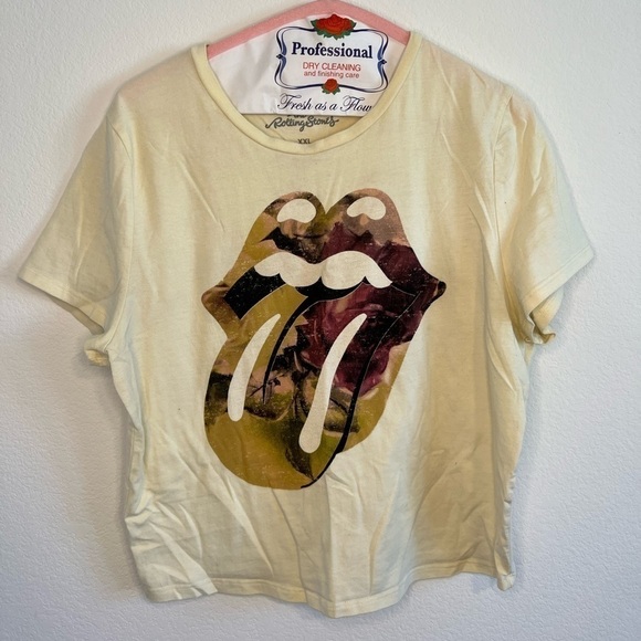 The Rolling Stones Women’s Cropped Graphic Tee Size 2XL - Picture 1 of 7